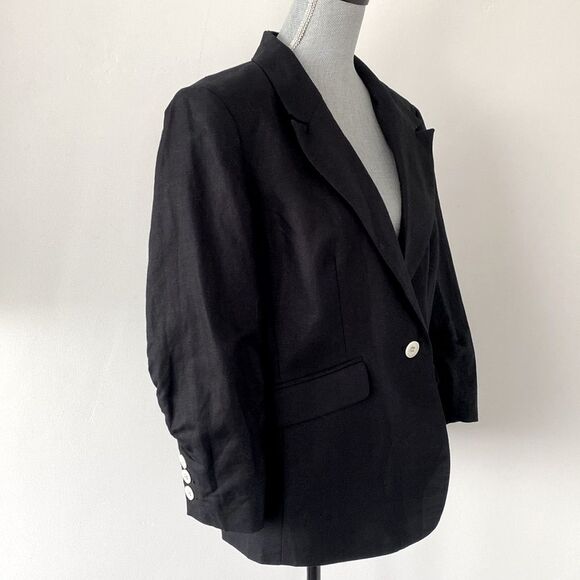 The Limited Black Blazer Notched Lapels Structured Shoulders XXL Preppy Office - Picture 1 of 16